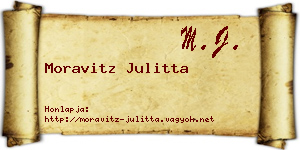 Moravitz Julitta névjegykártya